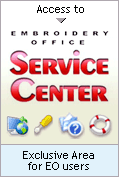 Access to Embroidery Office Service Center, exclusive area for EO users